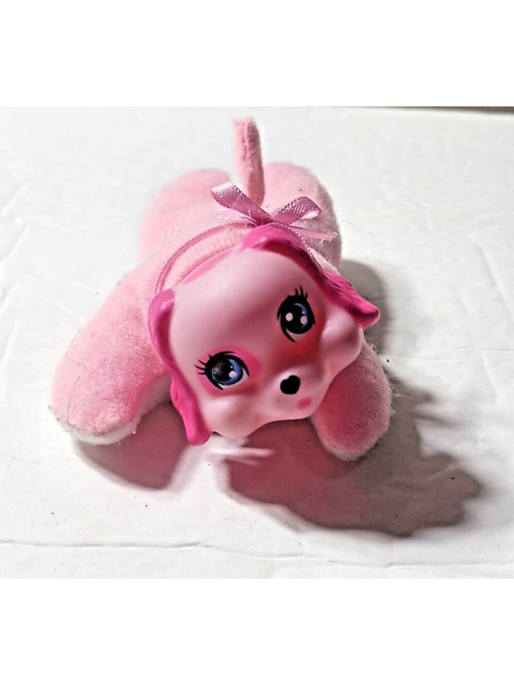 Puppy Surprise Pink Plush Dog Vinyl Face Girl 4" Mini